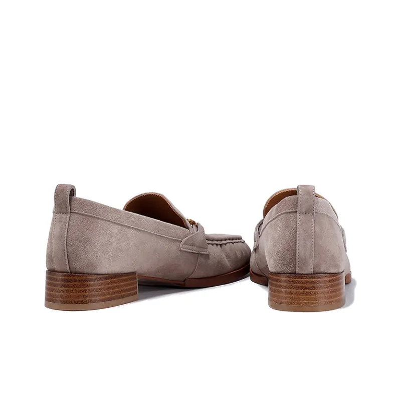 BELLALILY Loafers Women's Brown, Gray-4