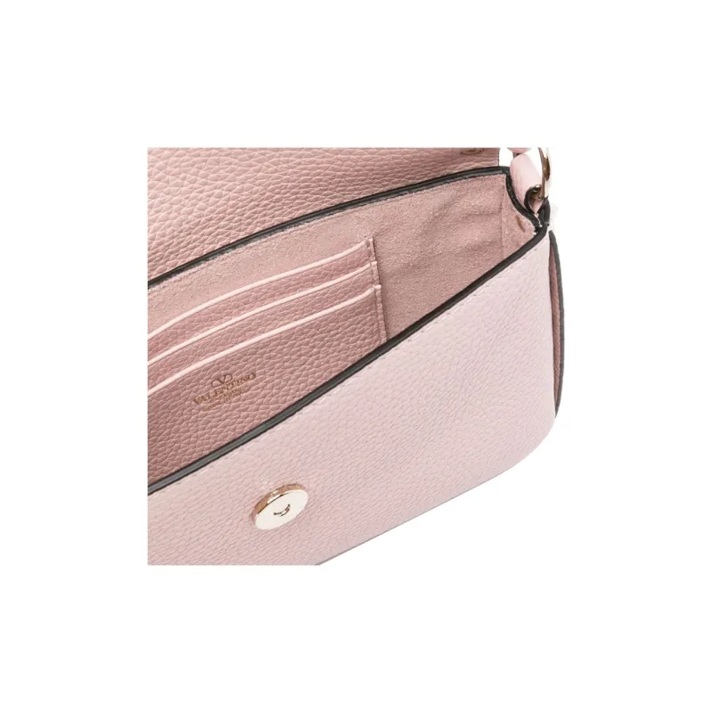 Valentino Rockstud Calfskin Shoulder Bag Crossbody Bag Handbag Women's Light Pink-2