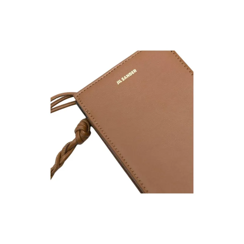 JIL SANDER Calfskin Shoulder Bag Crossbody Bag Women's Brown-3