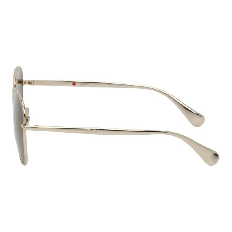 KENZO Metal Irregular Shape Sunglasses Men's Silver-1