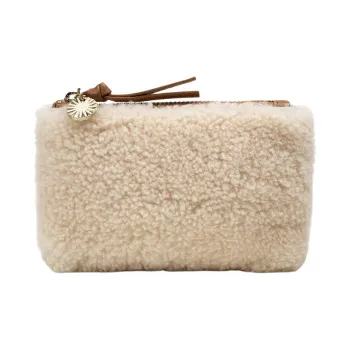 UGG Sheepskin Coin Purse Small Size Unisex Ecru