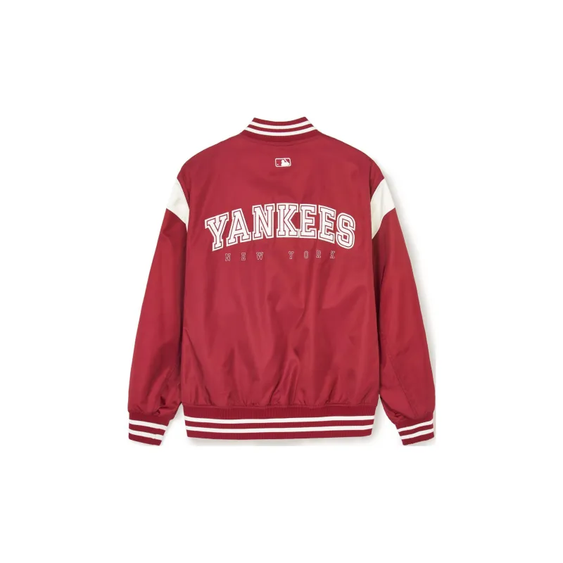 MLB SS24 New York Yankees Baseball Jacket Unisex Burgundy-1