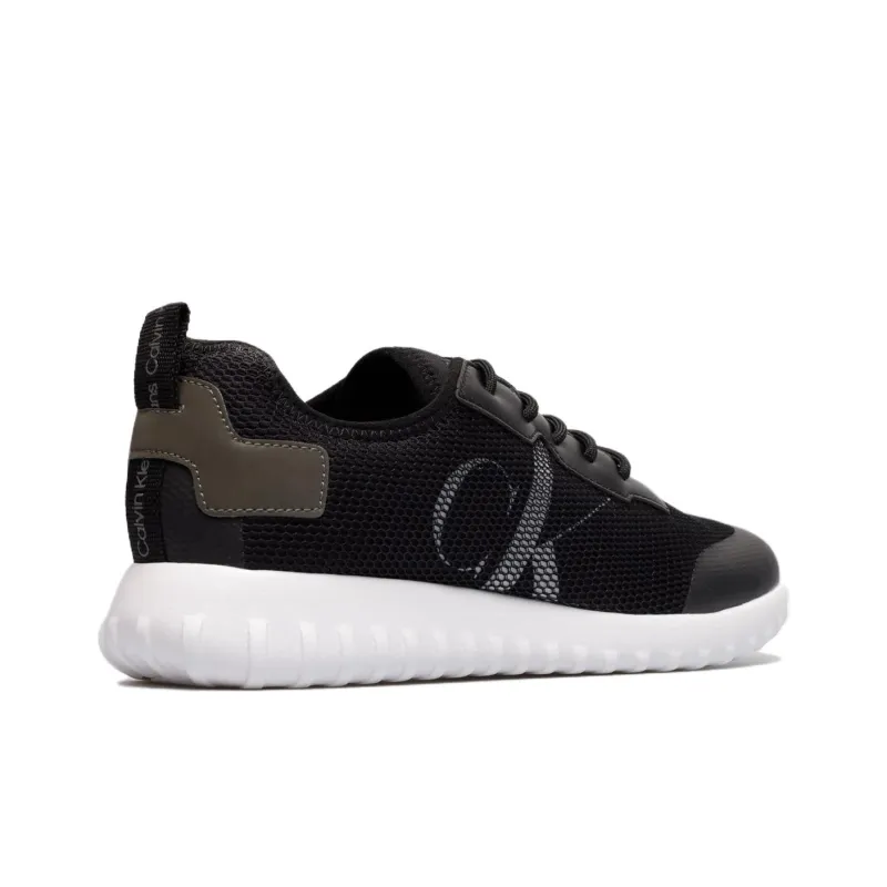 CKJ CALVIN KLEIN JEANS Breathable And Lightweight Low Top Casual Shoes Men's Black-1