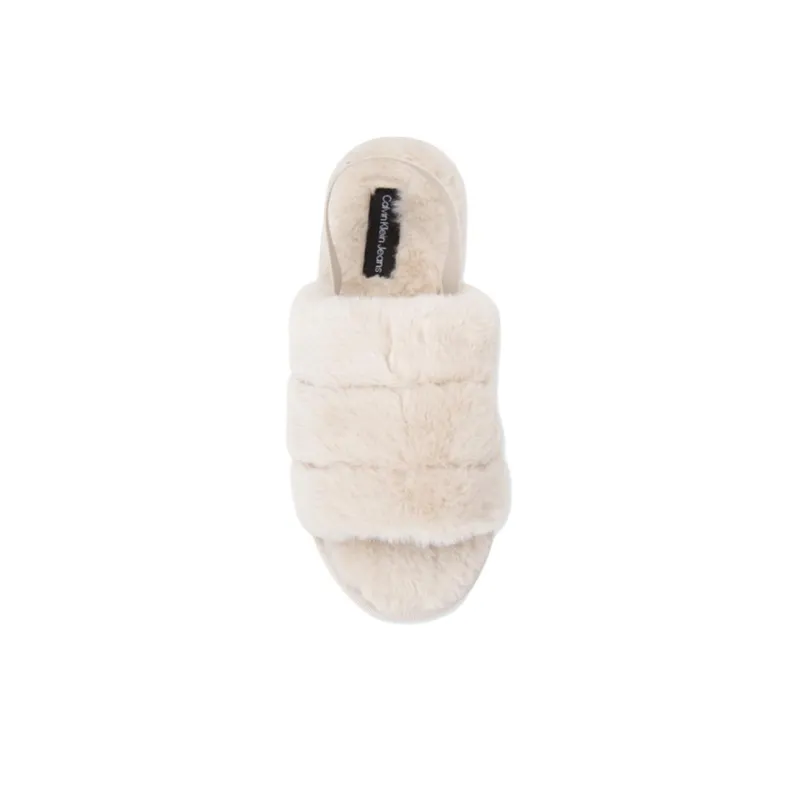 CKJ CALVIN KLEIN JEANS Slide Slippers Women's White-2
