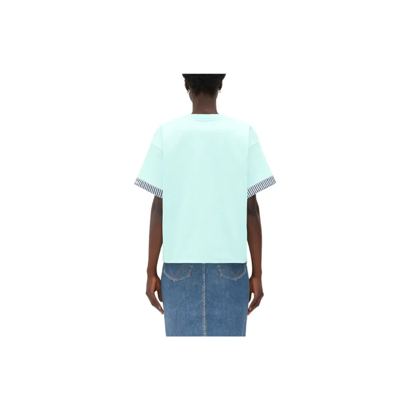 Bottega Veneta SS24 T-Shirt Women's Light Green Turquoise Stone Color-1