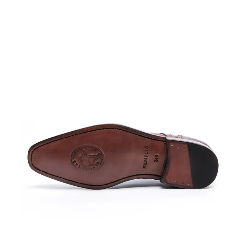 PALMPOLO Dress Shoes Men's Burgundy-4