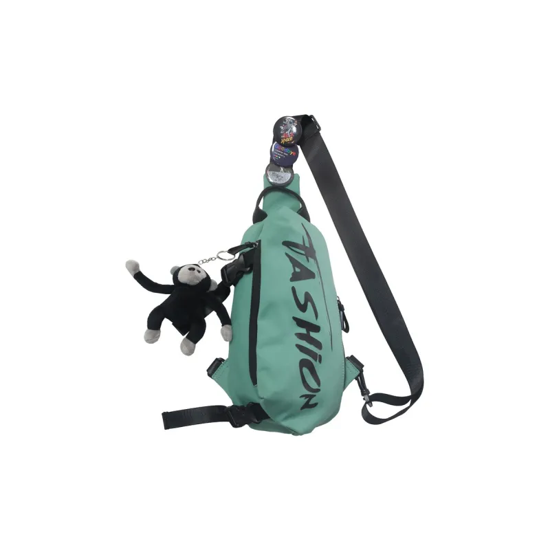Techson Nylon Shoulder Bag, Crossbody Bag Trumpets Unisex White/Black/Yellow/Green-0
