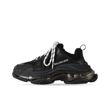 Balenciaga Triple S Clear Sole Double Black Women's