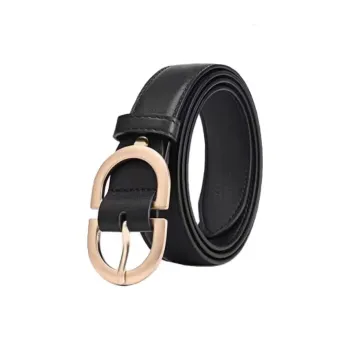 AUGTARLION Instagram Style Comfortable Pin Buckle Cow Leather Leather Belts Women's Black Coffee Width 2.8CM