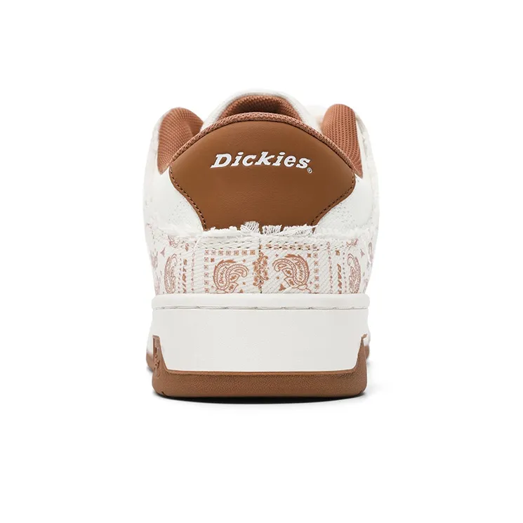 Dickies Low-Top Skateboard Shoes Men's White Brick Red-3