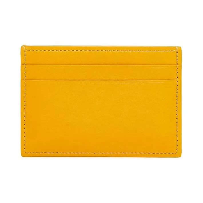 LOEWE Nappa Cow Leather Card Holder Women's Sunflower Yellow-2
