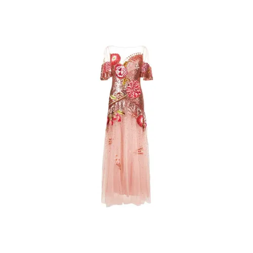 TEMPERLEY LONDON Floral-embroidered Sequin Tulle Gown