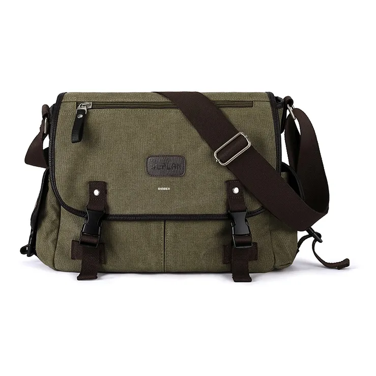RIOREX Canvas Messenger Bag Canvas Bag Shoulder Bag Crossbody Bag Regular Unisex Multicolor-12