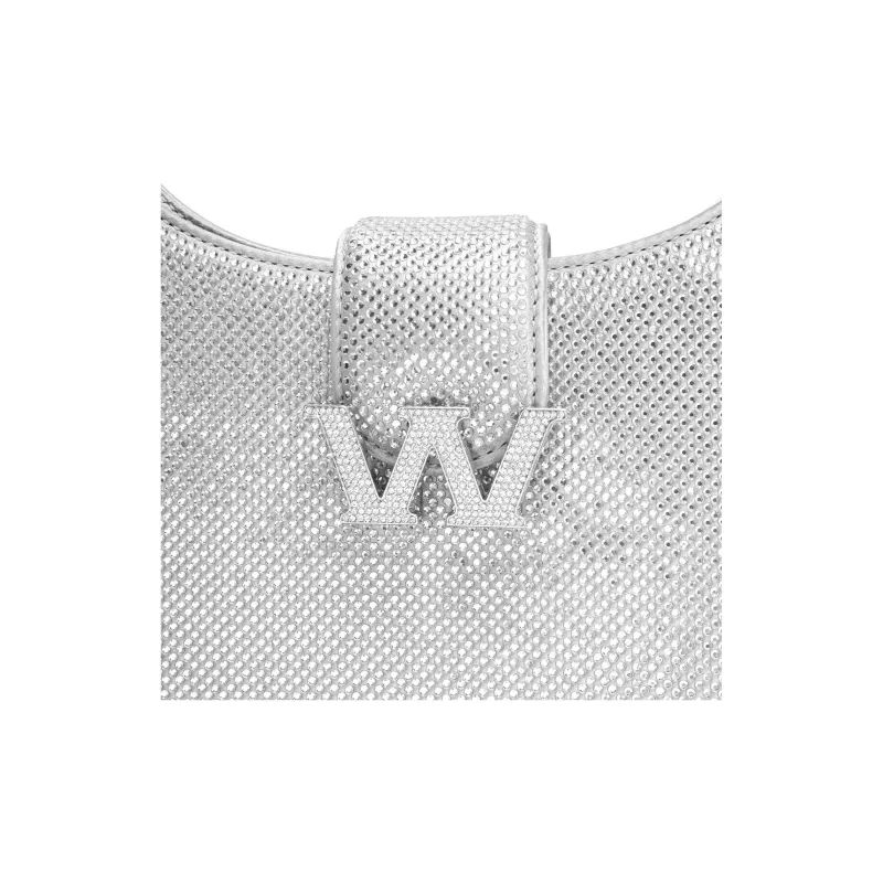 Alexander Wang W Legacy Polyester Shoulder Bag Handbags Small Size Women's Silver-6