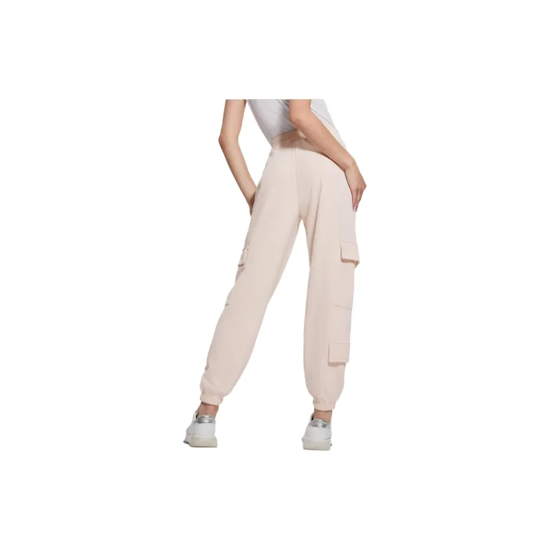 GUESS Euphemia Cargo Sweatpants Cargo Pants Women's Milk White-1