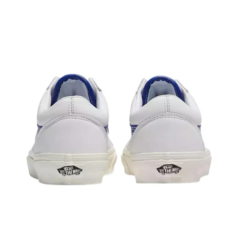 Vans Old Skool Leather White Blue-2