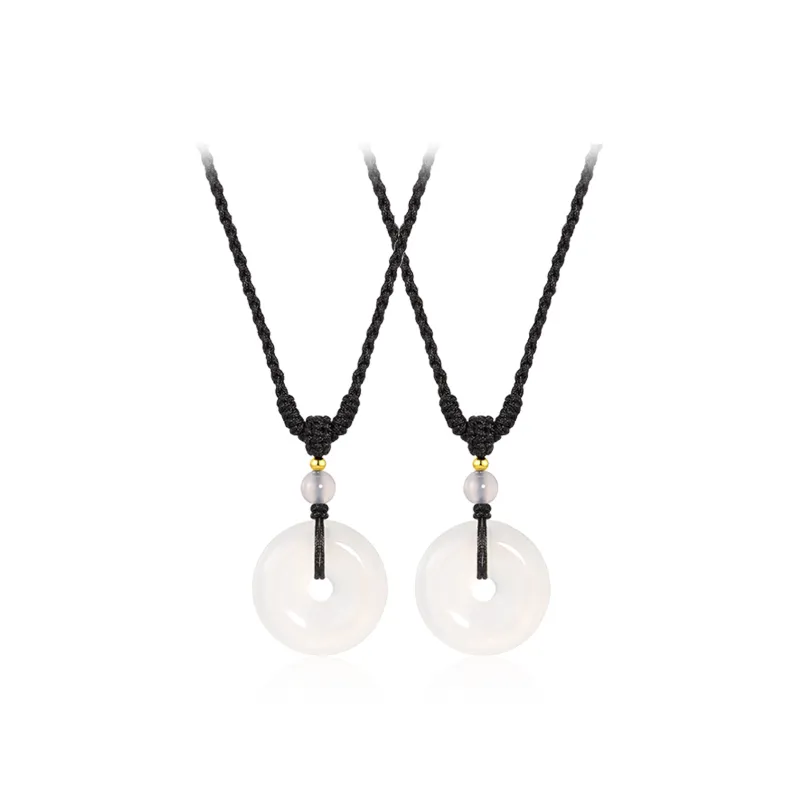 Teddy Bear Collection Chalcedony Jade Necklaces Unisex-3