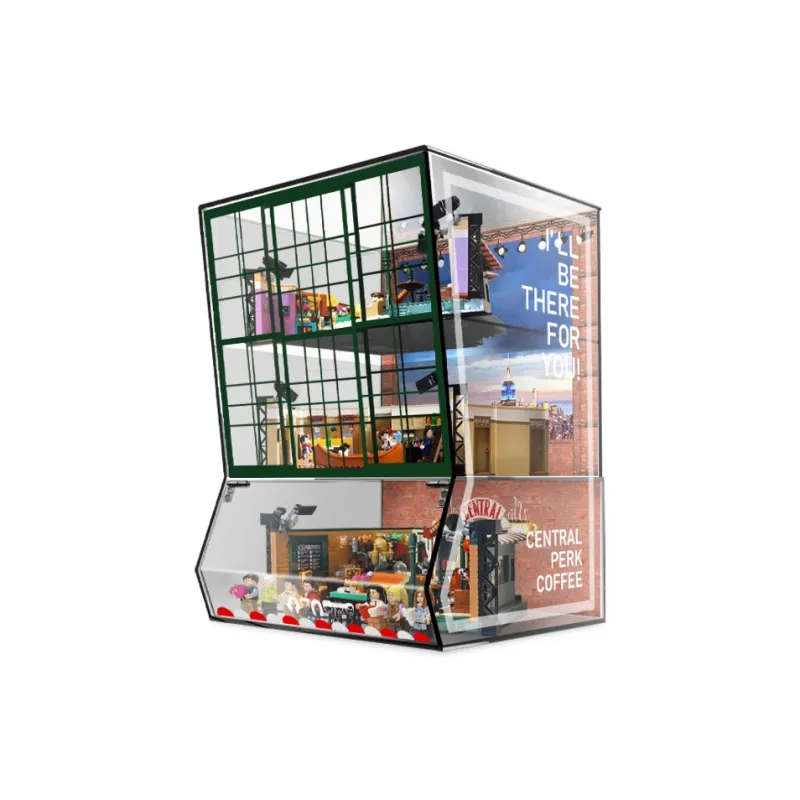 KGBOX Building Block 10292 'Friends' Apartment Figure Transparent Display Case Coffee Shop Acrylic Model Accessories-1