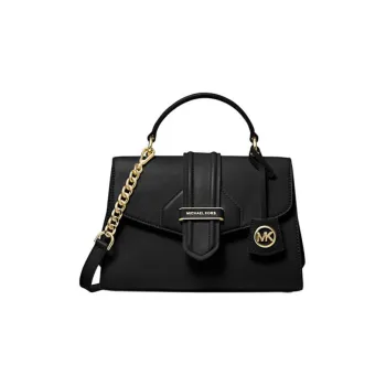 MICHAEL KORS MK Bleecker Leather Shoulder Bag Crossbody Bag Handbag Small Size Women's Black