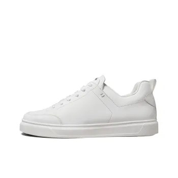 THOM WILLS Small White Shoes Low Top Skateboard Shoes Men's White
