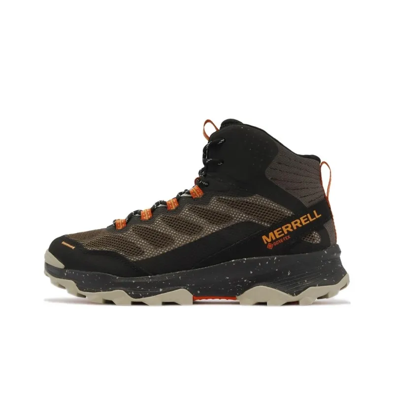 MERRELL Speed Strike Mid GTX Durable Breathable Coverage Mid-Top Outdoor Shoes Men's Black Brown-0
