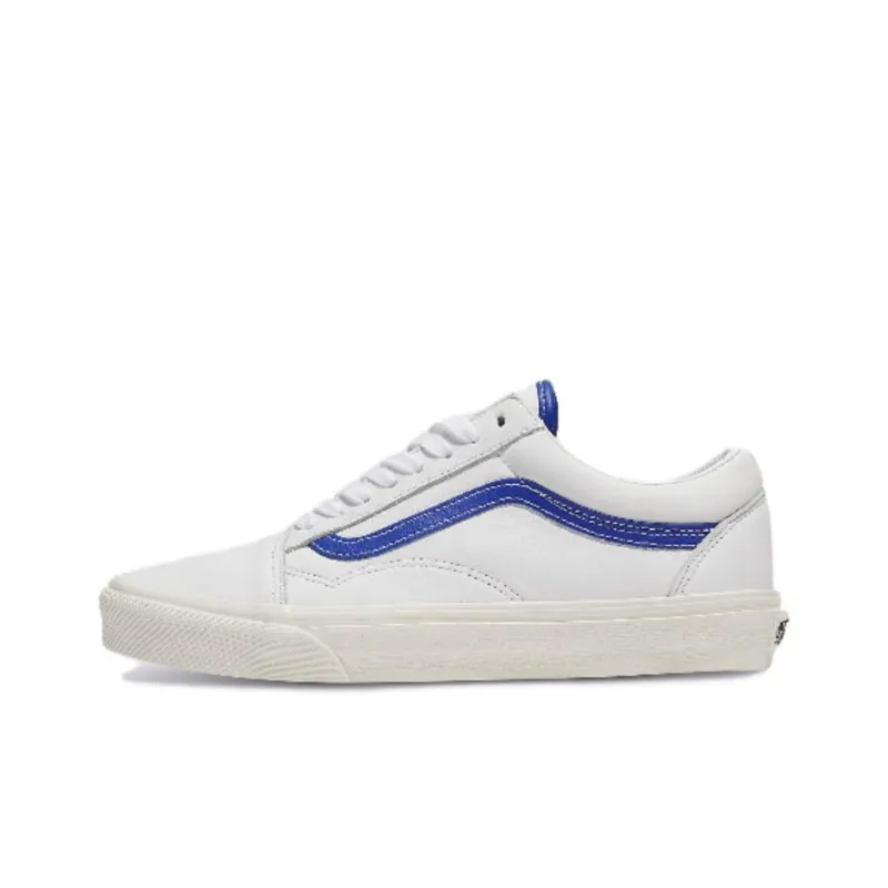 Vans Old Skool Leather White Blue-0