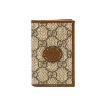 GUCCI Canvas Wallet Men's Beige