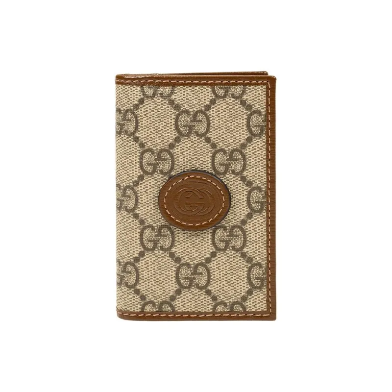GUCCI Canvas Wallet Men's Beige-0