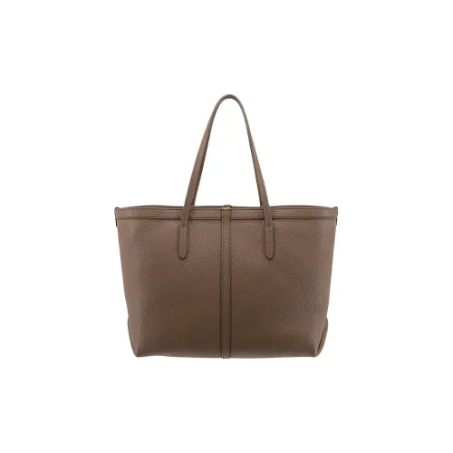 Brunello Cucinelli Leather Tote Bag Shopping Bag Handbag Women's Light Brown