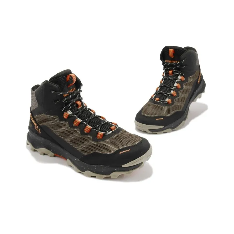 MERRELL Speed Strike Mid GTX Durable Breathable Coverage Mid-Top Outdoor Shoes Men's Black Brown-3