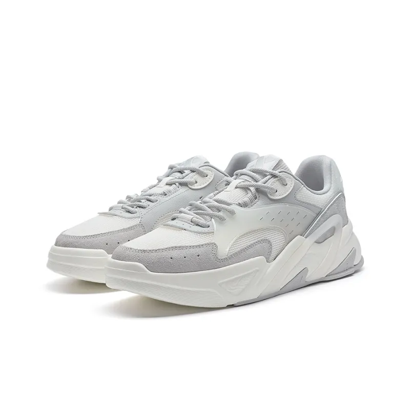 XTEP Skateboard Shoes Women's Low Top Lunar Stone Gray/Sail White-4