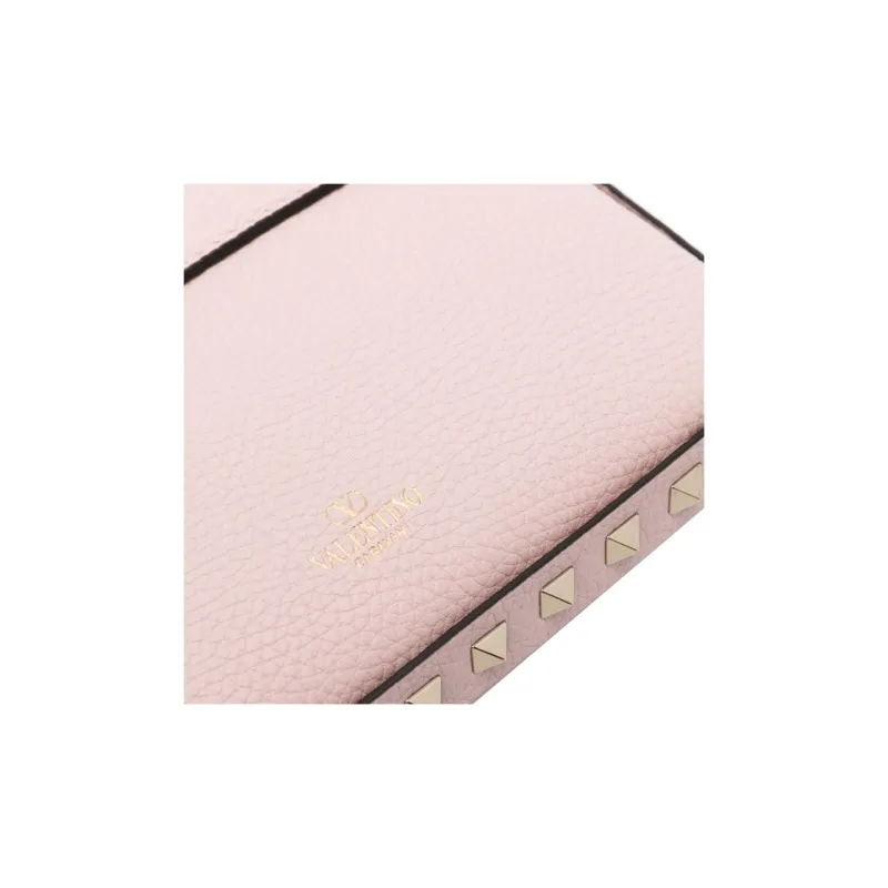 Valentino Rockstud Calfskin Shoulder Bag Crossbody Bag Handbag Women's Light Pink-3