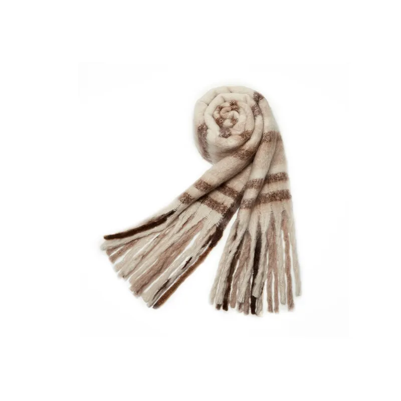 Narandu Knit Scarves Women's Beige/Black-0