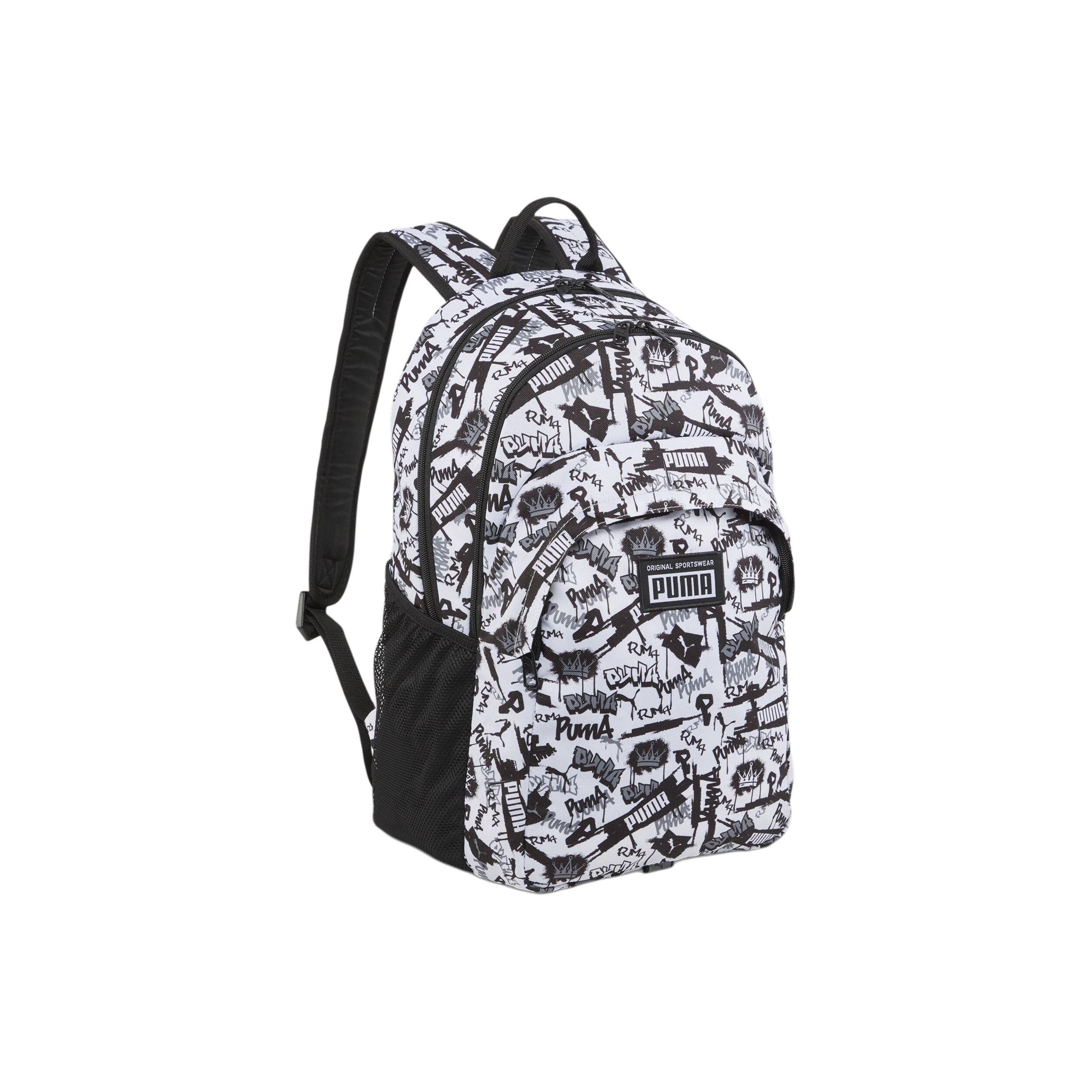 Puma backpack black and white sale