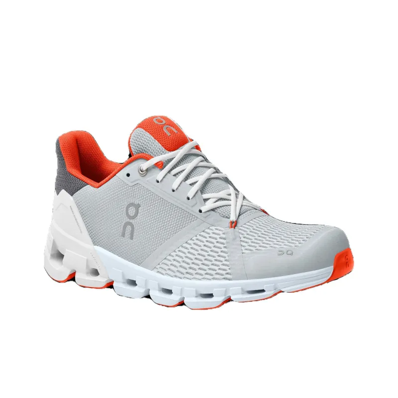 On Cloudflyer Wear resistant And Lightweight Low Top Running Shoes Men's Gray Orange-2