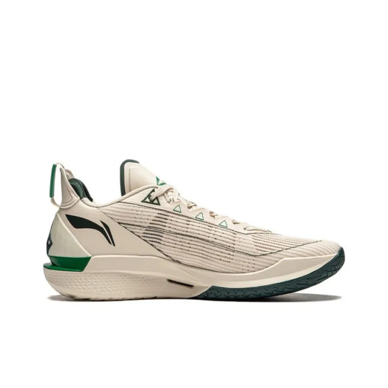 LiNing JB2 Cushioned Anti Slip Wear Resistant Breathable Lightweight Low Top Basketball Shoes Men's Gray Green-1