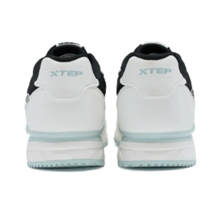 XTEP Classic 80 Wear Resistant Low Top Casual Shoes Women's White Black-3