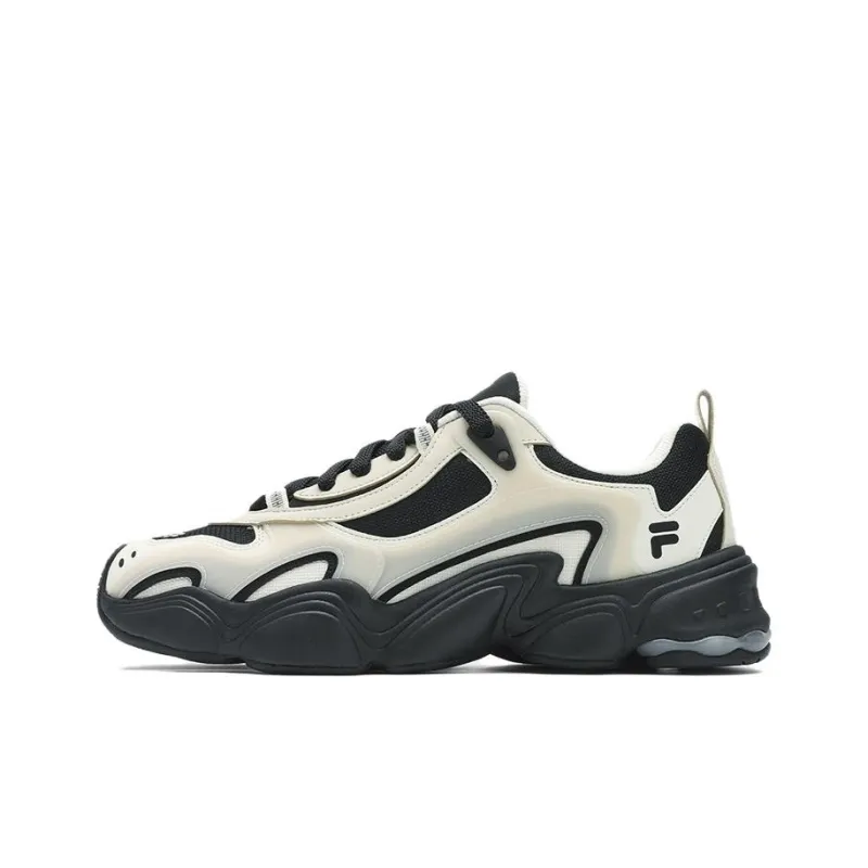 FILA FUSION TENACITY Wear Resistant Support Low Top Casual Shoes Men's Black-0