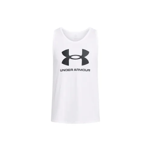 Under Armour Sportstyle Tank Tops Men White