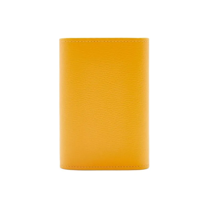 LOEWE Anagram Calfskin Card Holder Wallet Small Size Women's Sunflower-1