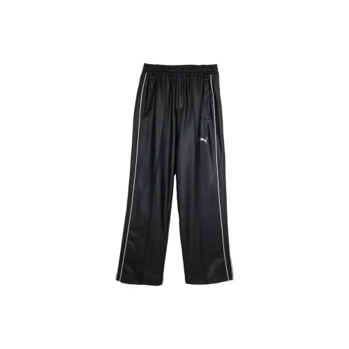 PUMA T7 Pleather Casual Pants Unisex Black