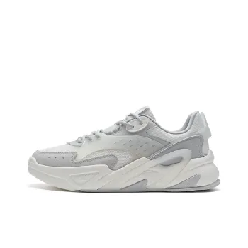 XTEP Skateboard Shoes Women's Low Top Lunar Stone Gray/Sail White