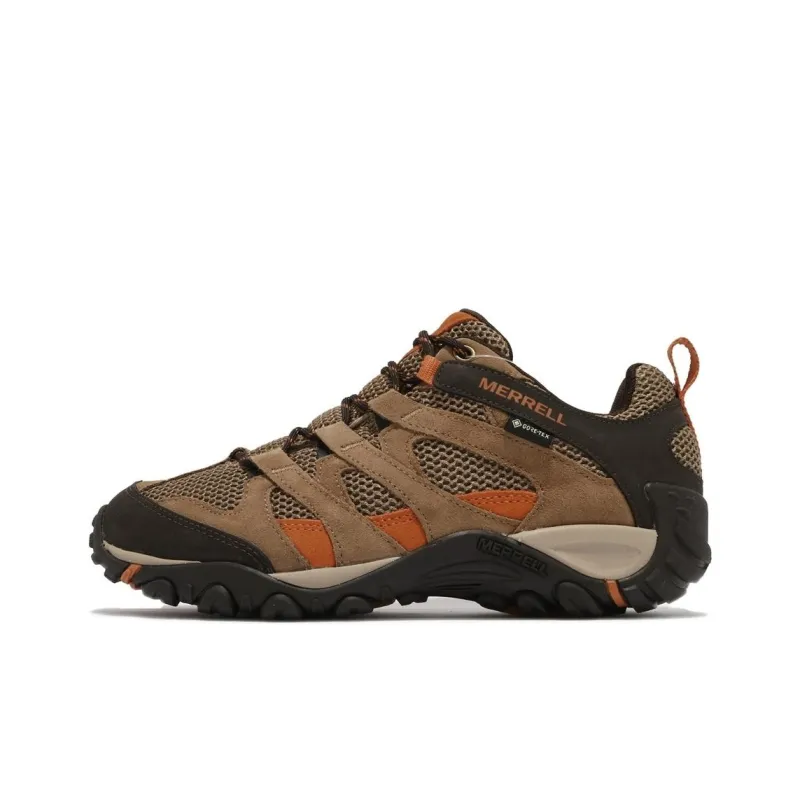 MERRELL Alverstone Anti-Slip Wear-Resistant Low-Top Outdoor Shoes Men's Khaki Orange-0