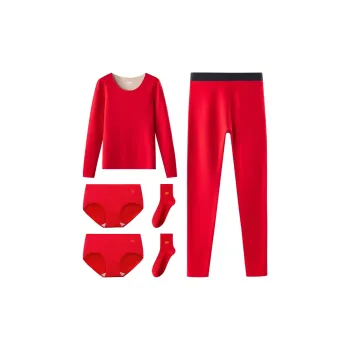 H-YXIANG Thermal Set Women's China Red