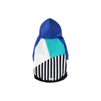 UFBemo Pet Costume, Memphis Patchwork Sweatshirt Red & Blue