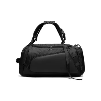 ReeYee Oxford Luggage Bag Storage Bag Handbag Training Bag Travel Bag Medium Size Unisex Black/Gray