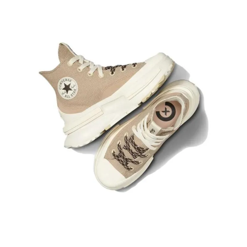 Converse Run Star Legacy Anti Slip And Wear Resistant Height Increasing High Top Canvas Shoes Unisex Ecru-3