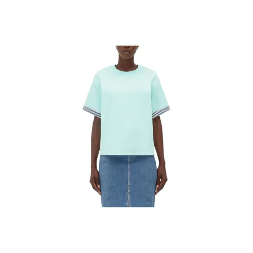 Bottega Veneta T-Shirts Women's Light Green Turquoise Stone Color