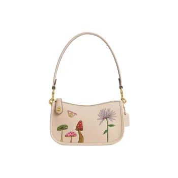 COACH X OBSERVED Cow Leather Shoulder Bag, Pochette, Handbag, Shoulder Bag Women's Ivory White