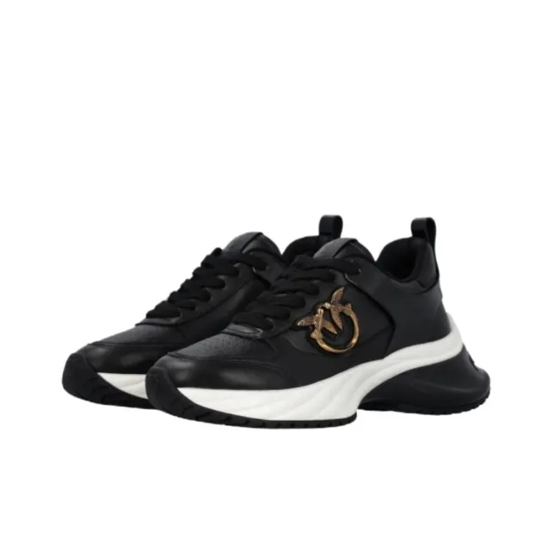 PINKO Logo Plaque Round Toe Sneakers Women's-3